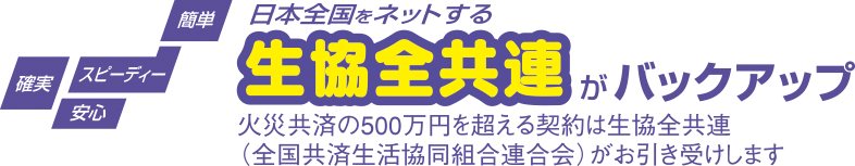 日本全国をネットする 生協全共連がバックアップ